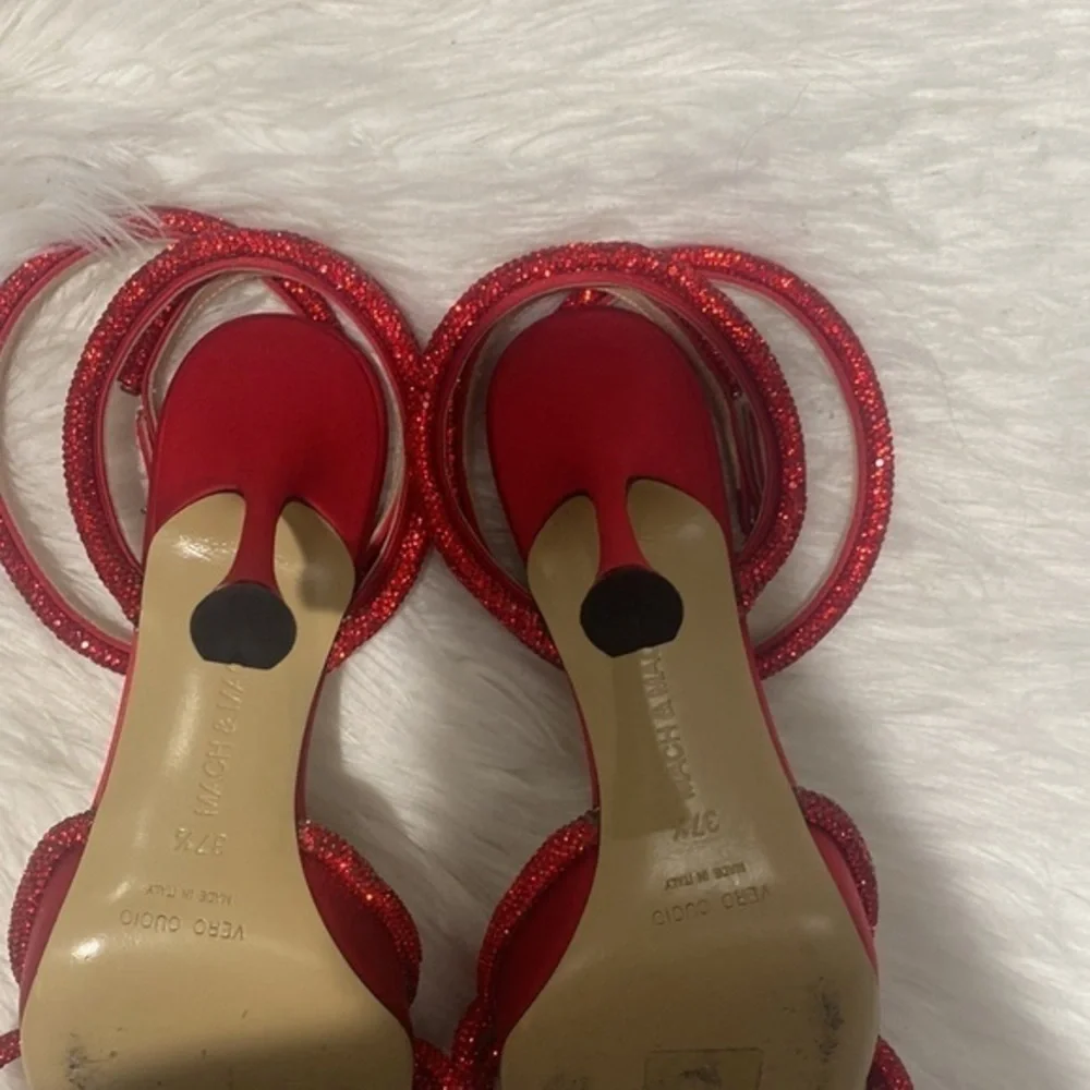 Mach & Mach Crystal Double Bow pointed toe pump size‎ 37.5EU